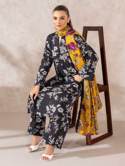 3PC Lawn Printed Shirt With Digital Printed Dupatta-1630