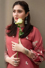 2PC LAWN EMBROIDERED SHIRT AND TROUSER-1012