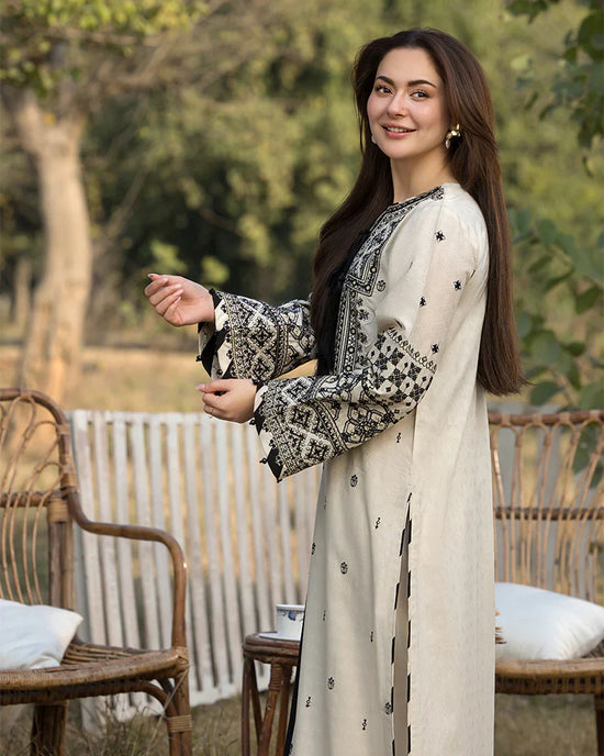 Lawn-3PC Embroidered Shirt with Organza Embroidered Dupatta-1354
