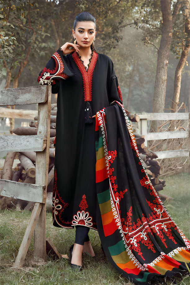 Dhanak 3PC Embroidered-634