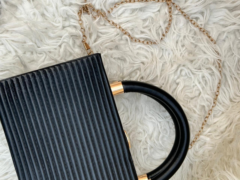 BLACK  MINI CROSS-BODY BAG