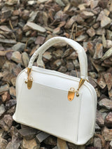 WHITE MINI MESSENGER BAG