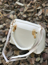 WHITE MINI MESSENGER BAG