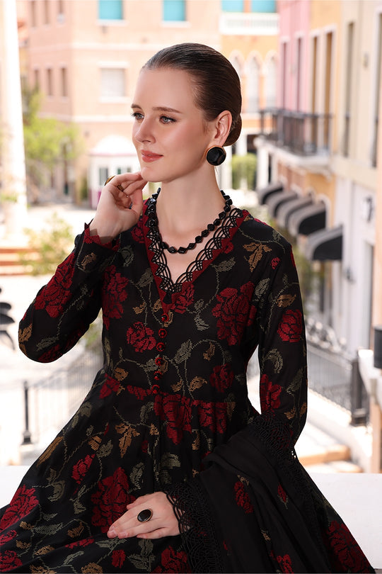 3PC Lawn Embroidered With Chiffon Embroidered Dupatta-510