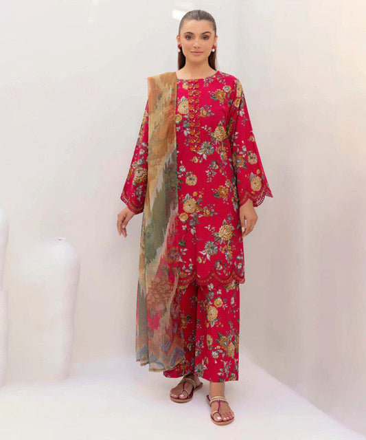 Lawn Printed Shirt With Digital Printed Dupatta-1612