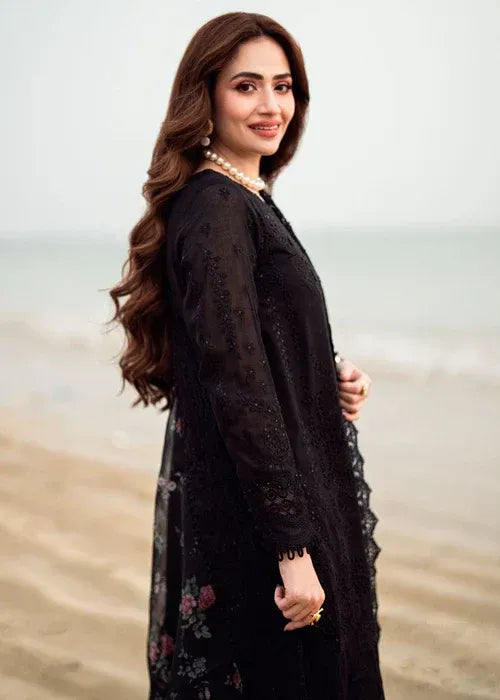 Lawn-3PC Embroidered Shirt with Organza Digital Printed Dupatta-1378