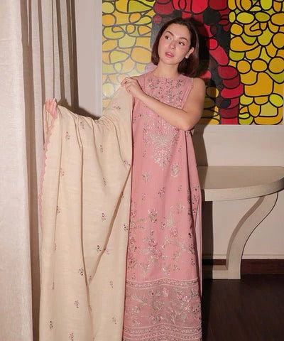 Lawn-3PC Embroidered Shirt with Lawn Embroidered Dupatta-1418