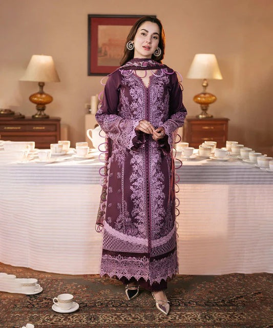 Lawn-3PC Embroidered Shirt with Digital Printed Jacquard Dupatta-1429