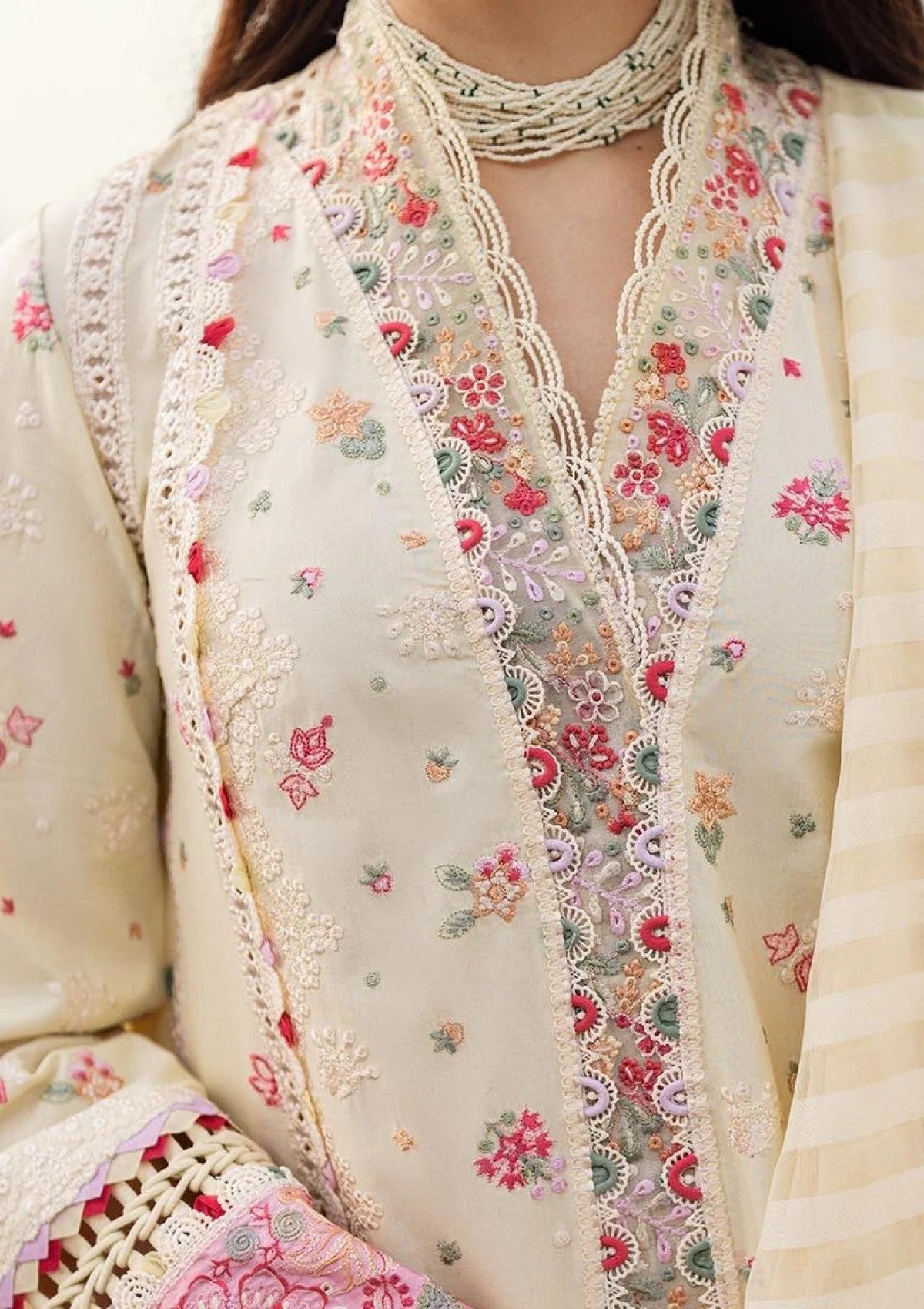 Lawn-3PC Embroidered Shirt with Organza Embroidered Dupatta-1273