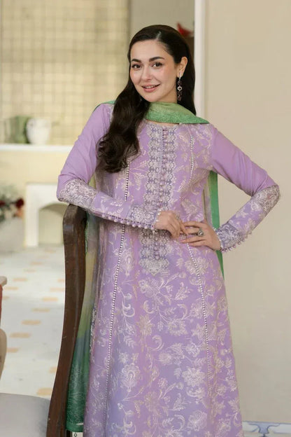 Lawn-3PC Embroidered Shirt with Digital Printed Jacquard Dupatta - 1376